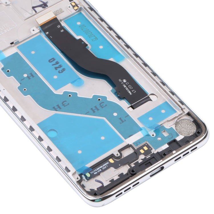TFT LCD Screen for TCL 10L / 10 Lite T770H Digitizer Full Assembly with Frame (Silver)