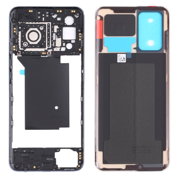 For OPPO Realme GT RMX2202 Middle Frame Bezel Plate + Battery Back Cover (Yellow)