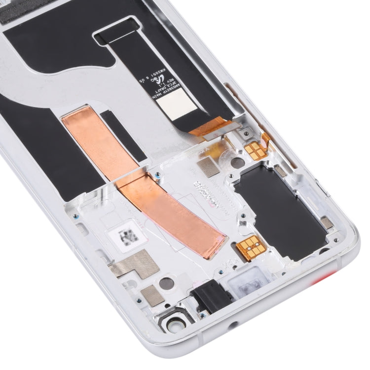Original AMOLED LCD Screen for Asus Zenfone 8 ZS590KS Digitizer Full Assembly with Frame���Silver)