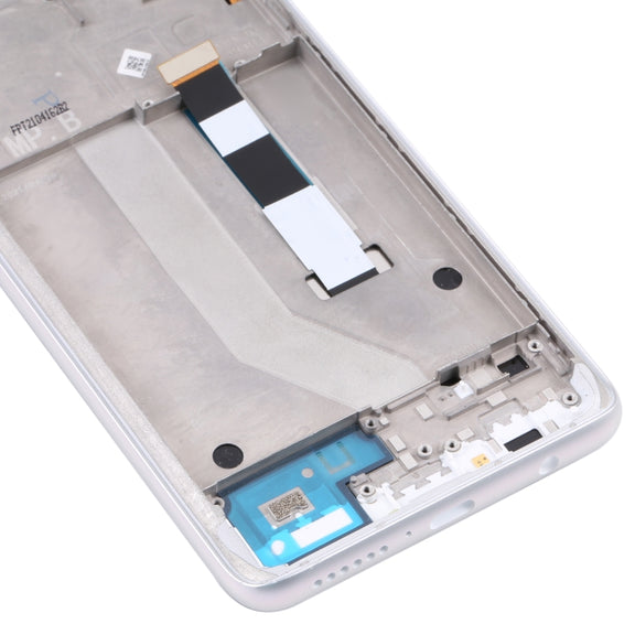 TFT LCD Screen for Motorola Moto G 5G Digitizer Full Assembly with Frame (White)