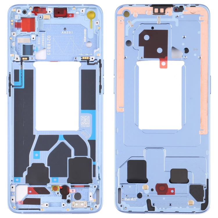 For OPPO Reno7 5G China PFJM10 Original Front Housing LCD Frame Bezel Plate (Blue)