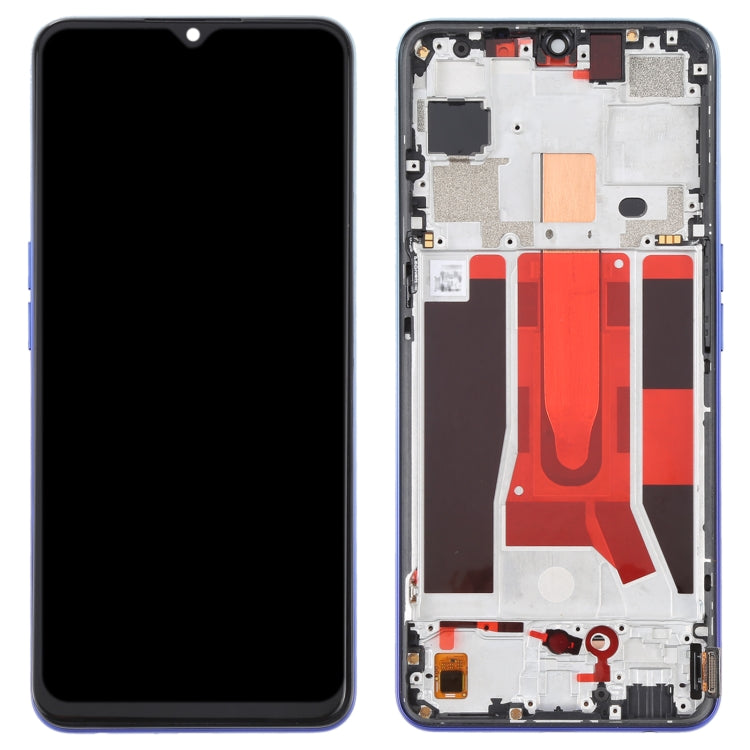 Original LCD Screen For OPPO Reno3 5G/Reno3 Youth/F15/Find X2 Lite/K7 5G Digitizer Full Assembly with Frame (Blue)