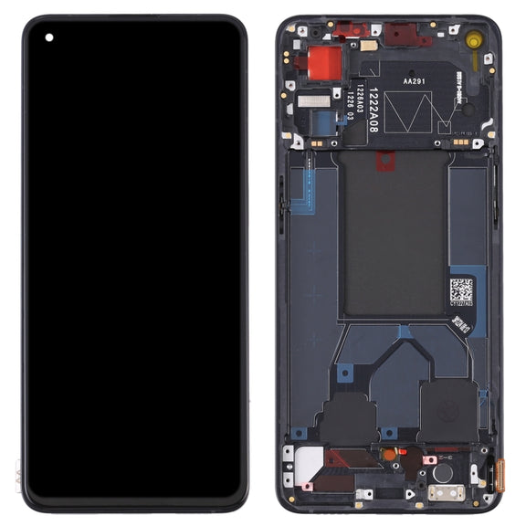 Original LCD Screen For OPPO Reno7 5G China PFJM10 Digitizer Full Assembly with Frame (Black)