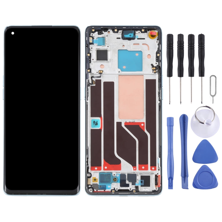 Original LCD Screen and Digitizer Full Assembly with Frame For OPPO Reno6 Pro 5G PEPM00 CPH2249(Green)