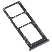 For Tecno Spark 6 KE7 SIM Card Tray + SIM Card Tray + Micro SD Card Tray (Black)