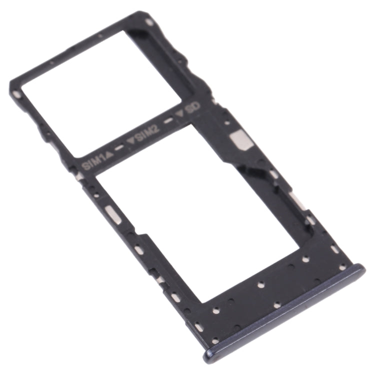 SIM Card Tray + SIM Card Tray / Micro SD Card Tray for TCL 10 5G T790Y T790H (Grey)