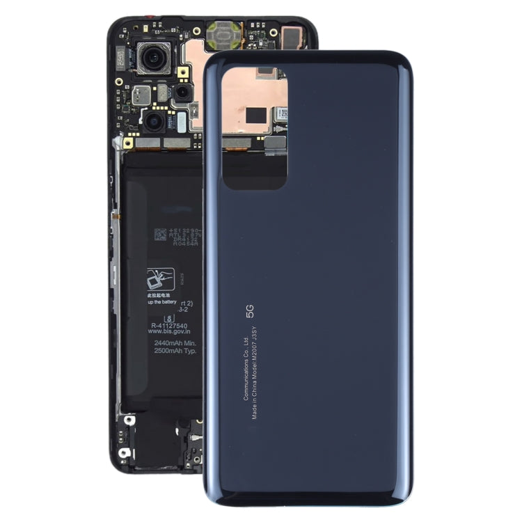 Glass Battery Back Cover for Xiaomi Redmi K30S/Mi 10T/Mi 10T Pro(Black)