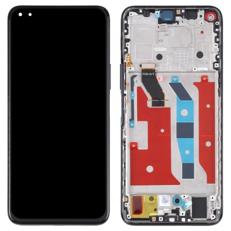 Original LCD Screen for Huawei Nova 8i Digitizer Full Assembly with Frame(Black)