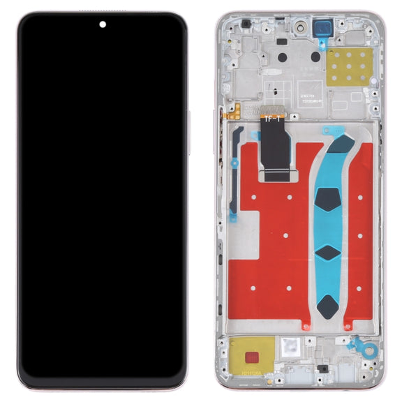 Original LCD Screen for Honor X8 Digitizer Full Assembly with Frame(Pink)