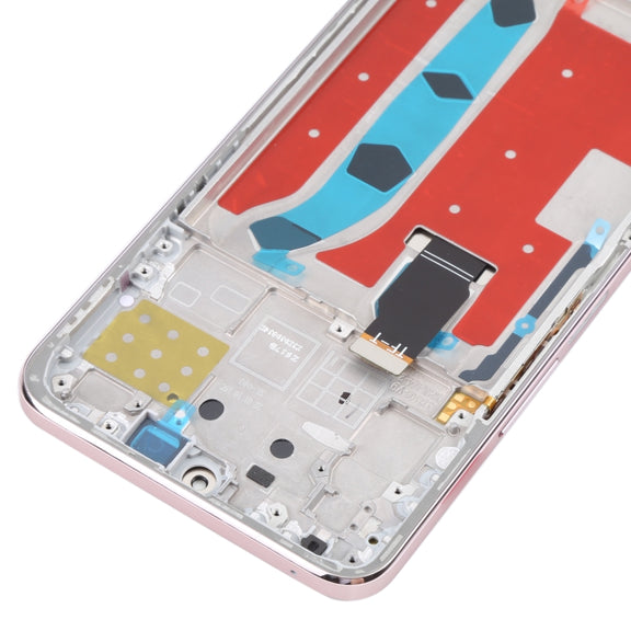Original LCD Screen for Honor X8 Digitizer Full Assembly with Frame(Pink)