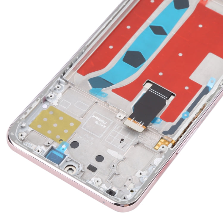 Original LCD Screen for Honor X8 Digitizer Full Assembly with Frame(Pink)