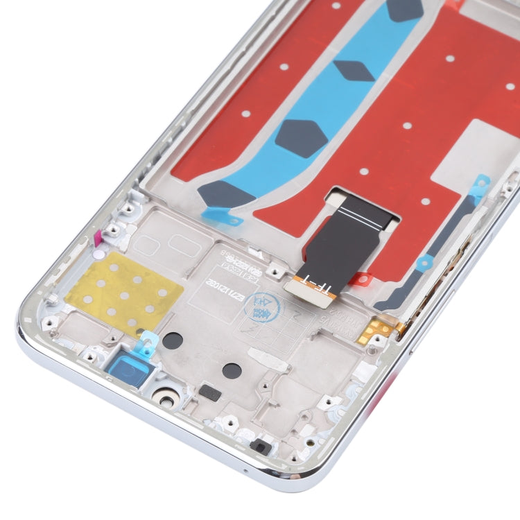 Original LCD Screen for Honor X8 Digitizer Full Assembly with Frame(Silver)