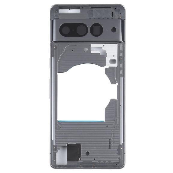 For Google Pixel 7 Front Housing LCD Frame Bezel Plate(Black)