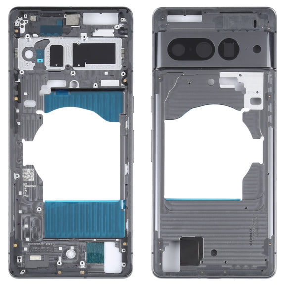 For Google Pixel 7 Front Housing LCD Frame Bezel Plate(Black)
