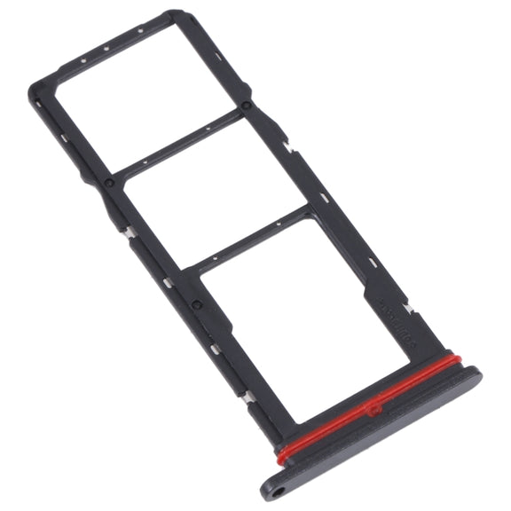For Motorola Moto G22 SIM Card Tray + SIM Card Tray + Micro SD Card Tray (Black)
