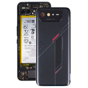 Glass Battery Back Cover for Asus ROG Phone 6 AI2201-C AI2201-F(Black)