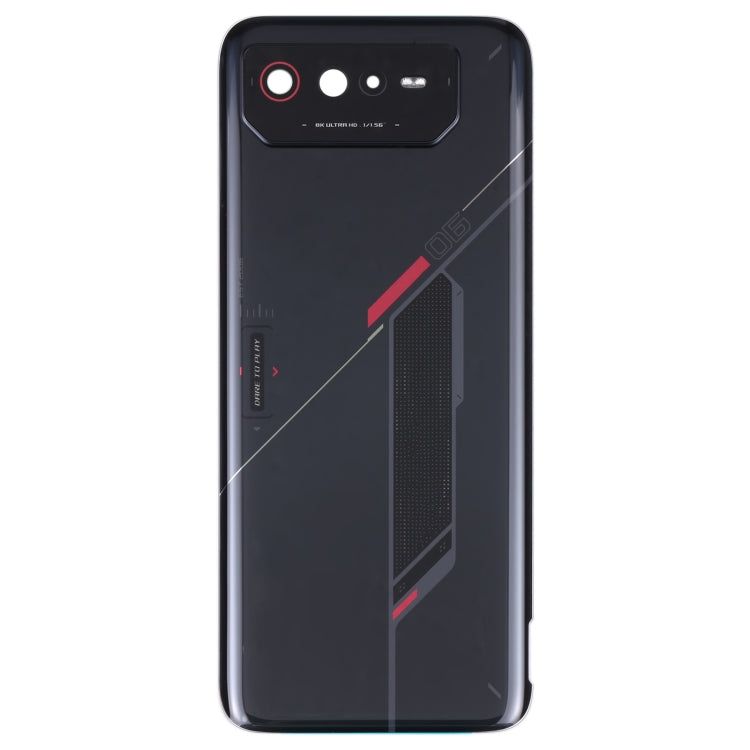 Glass Battery Back Cover for Asus ROG Phone 6 AI2201-C AI2201-F(Black)