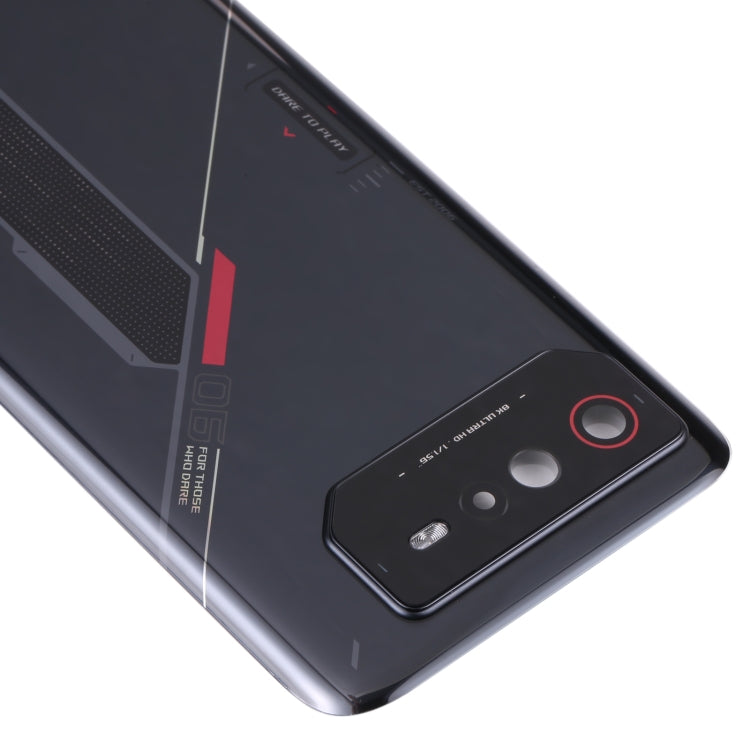 Glass Battery Back Cover for Asus ROG Phone 6 AI2201-C AI2201-F(Black)