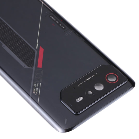 Glass Battery Back Cover for Asus ROG Phone 6 AI2201-C AI2201-F(Black)