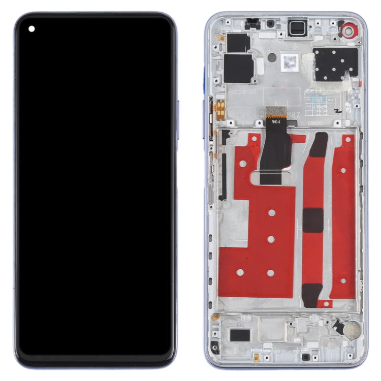 Original LCD Screen For Huawei Nova 7 SE / Honor 30S Digitizer Full Assembly with Frame(Silver)