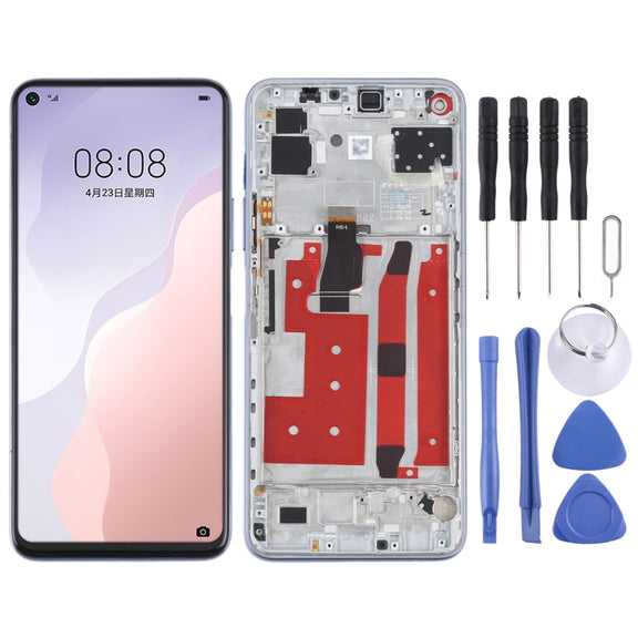 Original LCD Screen For Huawei Nova 7 SE / Honor 30S Digitizer Full Assembly with Frame(Silver)