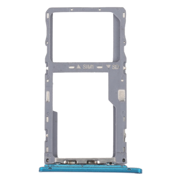 For Alcatel 3L 2020 Original SIM Card Tray + Micro SD Card Tray (Green)
