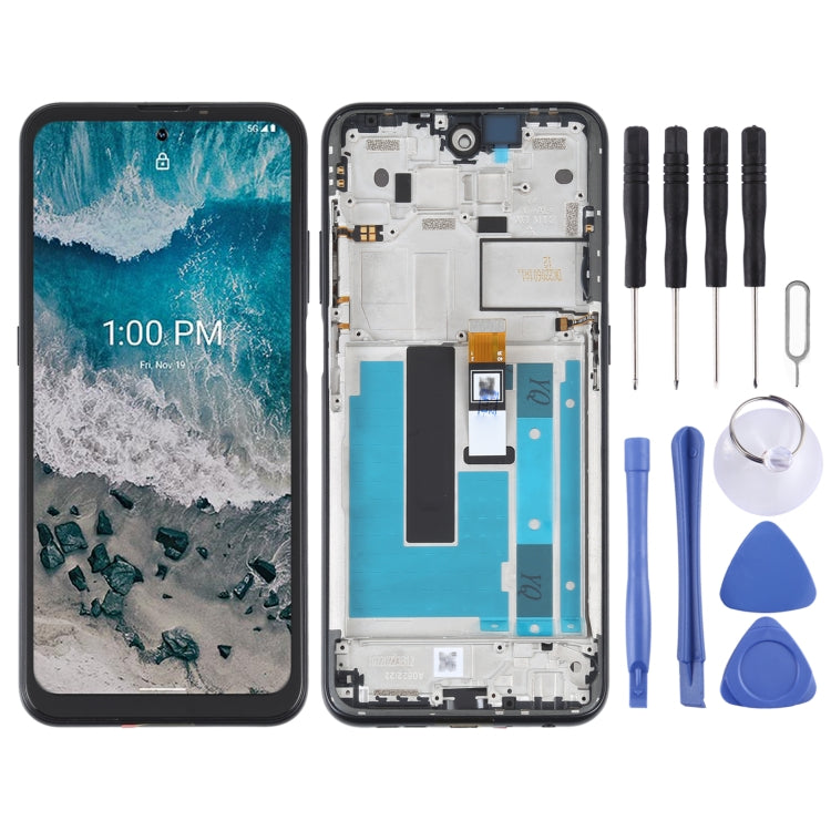 OEM LCD Screen For Nokia X100 Digitizer Full Assembly with Frame(Black)