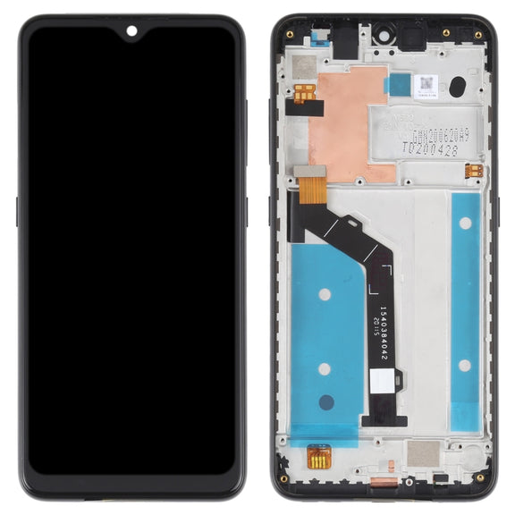 Original LCD Screen For Nokia 7.2 / 6.2 Digitizer Full Assembly with Frame(Black)