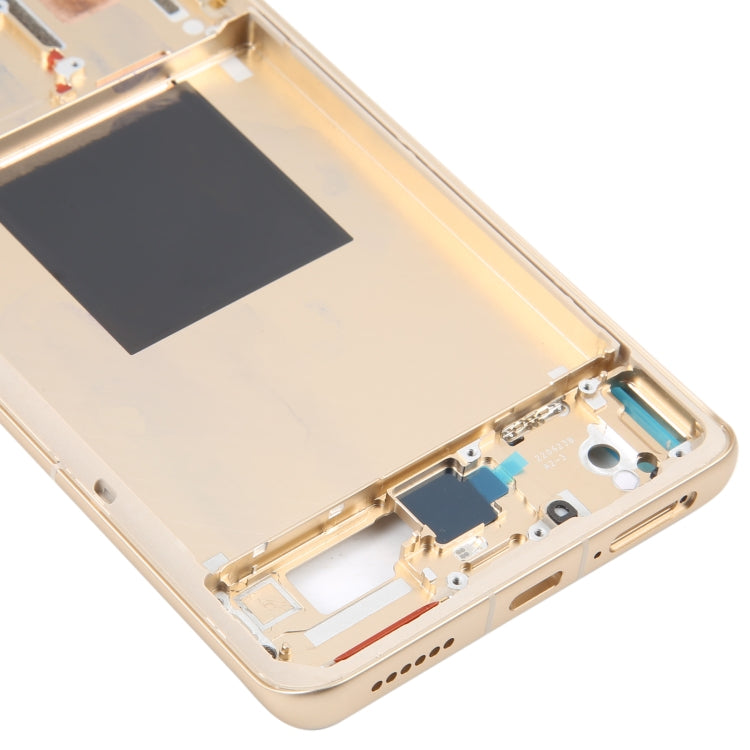 For Xiaomi 12S Ultra Original Front Housing LCD Frame Bezel Plate (Gold)