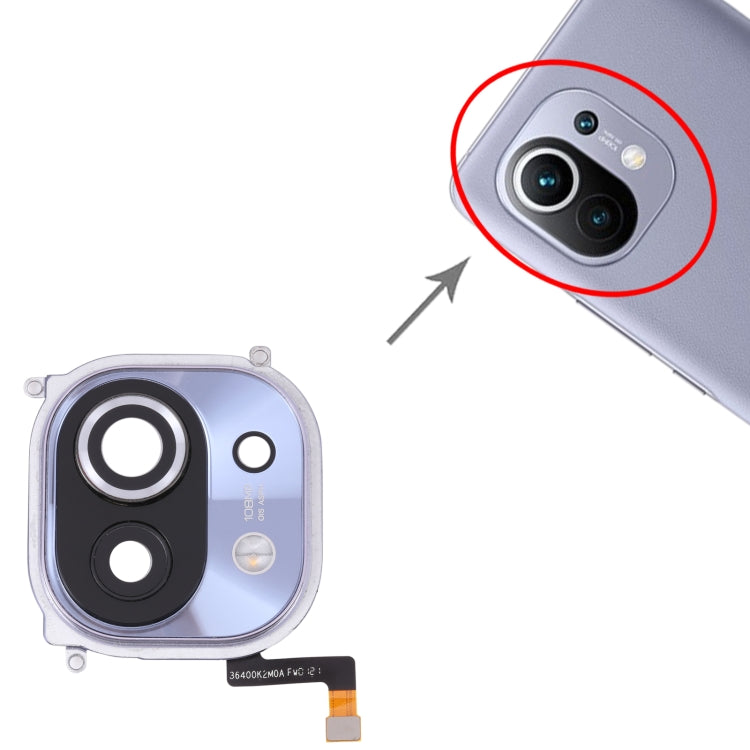 For Xiaomi Mi 11 Back Camera Lens Frame (Purple)