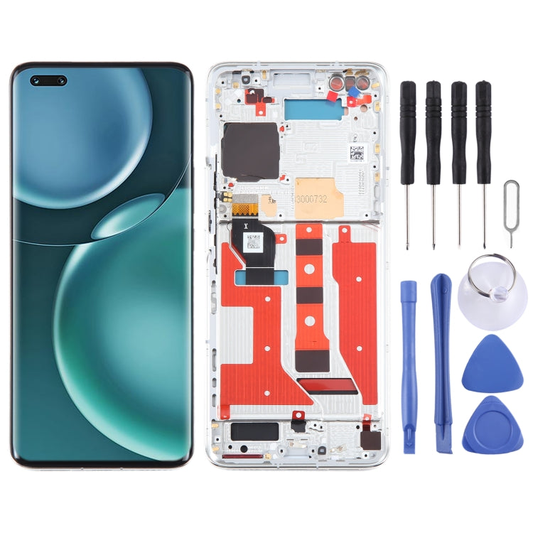 Original LCD Screen For Honor Magic4 Pro Digitizer Full Assembly with Frame(Gold)