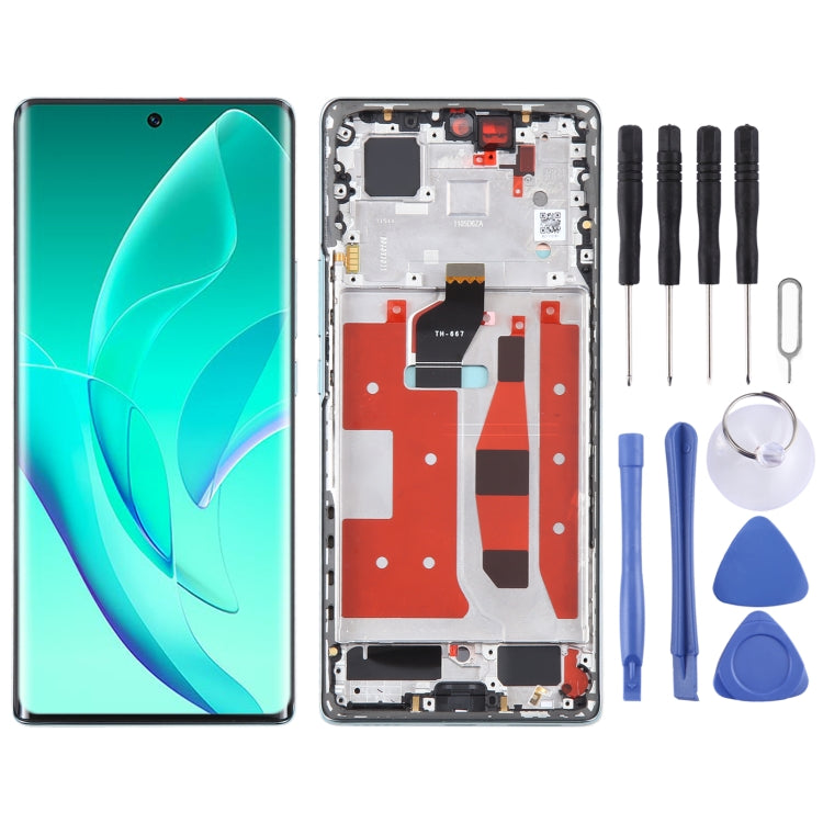 Original LCD Screen For Honor 60 Digitizer Full Assembly with Frame(Green)