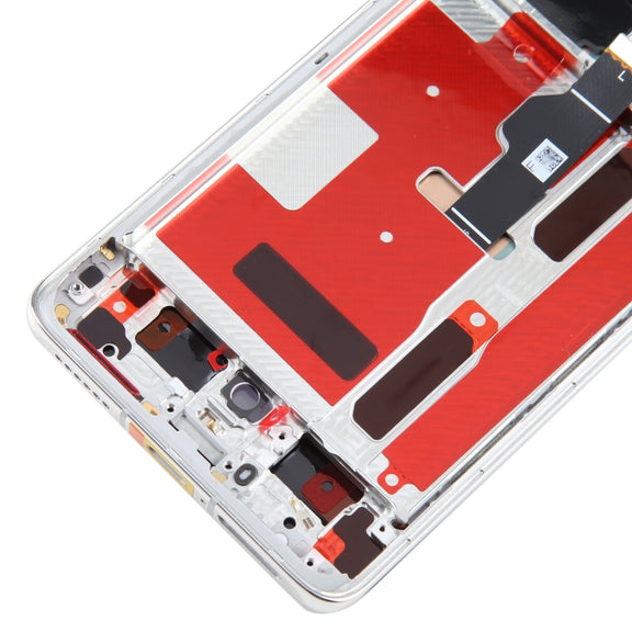 Original LCD Screen For Huawei P50 Pro Digitizer Full Assembly with Frame(Silver)