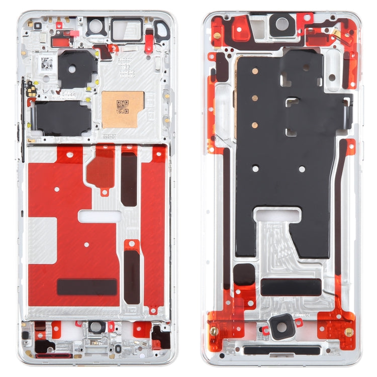 For Huawei P50 Pro Original Front Housing LCD Frame Bezel Plate(Silver)