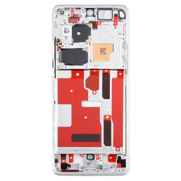 For Huawei P50 Pro Original Front Housing LCD Frame Bezel Plate(Silver)