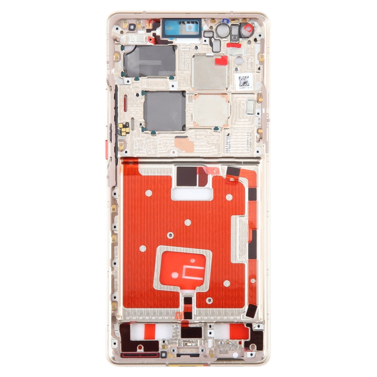 For Huawei Mate 40 Pro Original Front Housing LCD Frame Bezel Plate(Gold)