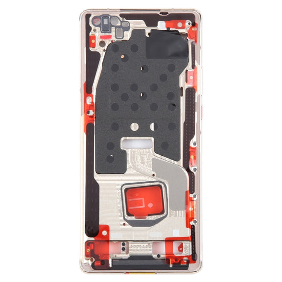 For Huawei Mate 40 Pro Original Front Housing LCD Frame Bezel Plate(Gold)