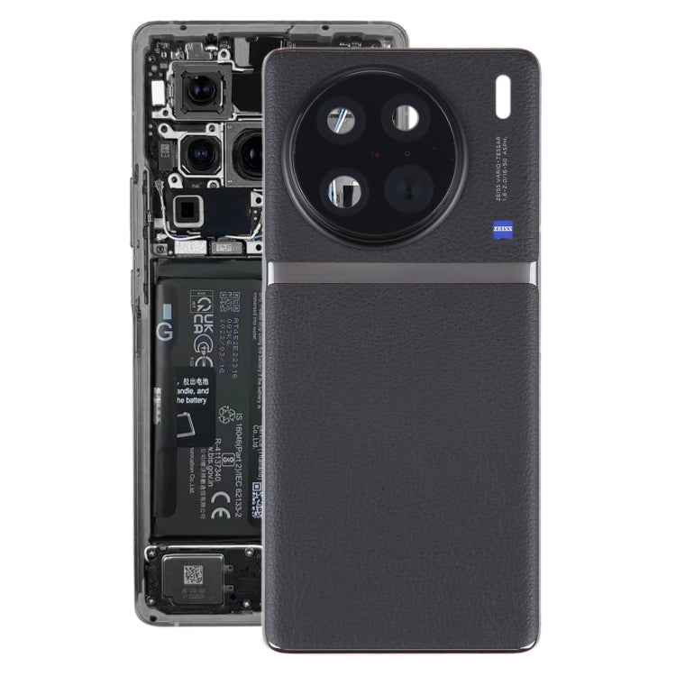For vivo X90 Pro Original Battery Back Cover with Camera Lens Cover(Black)