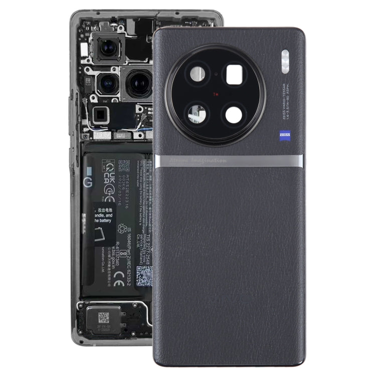 For vivo X90 Pro+ Original Battery Back Cover with Camera Lens Cover(Black)