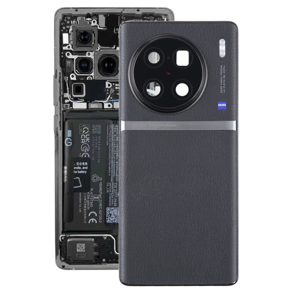 For vivo X90 Pro+ Original Battery Back Cover with Camera Lens Cover(Black)