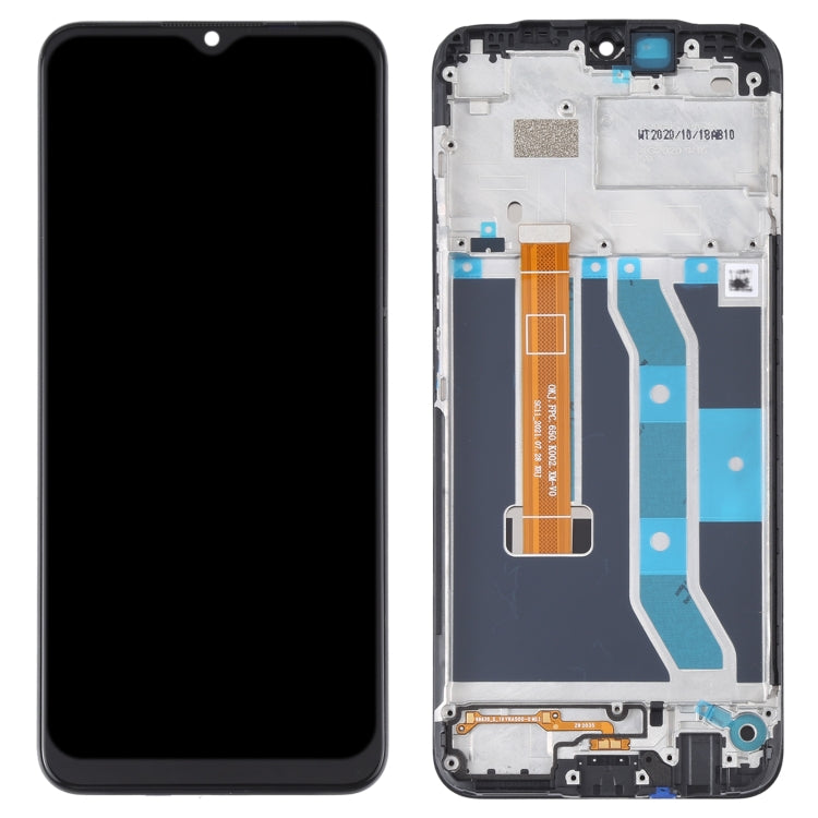 Original LCD Screen and Digitizer Full Assembly With Frame for OPPO Realme C15 RMX2180(Qualcomm Version)
