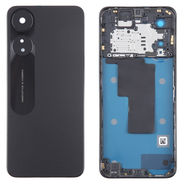 For OPPO A58 Original Battery Back Cover with Middle Frame(Black)