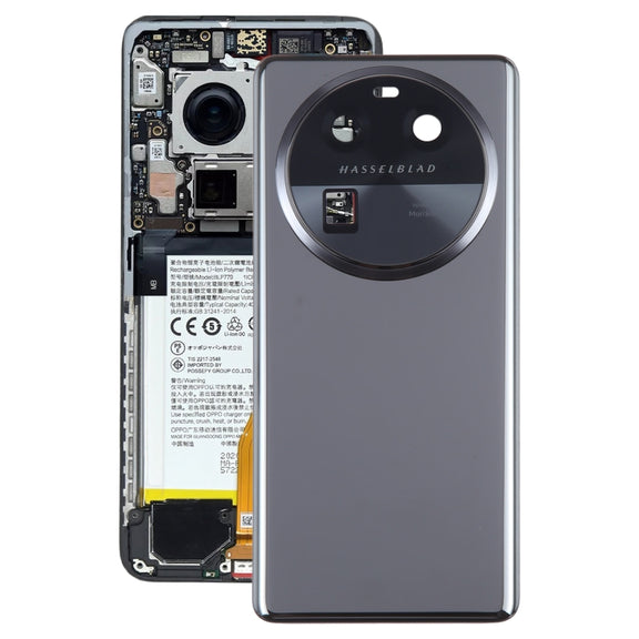 For OPPO Find X6 Original Battery Back Cover with Camera Lens Cover(Black)