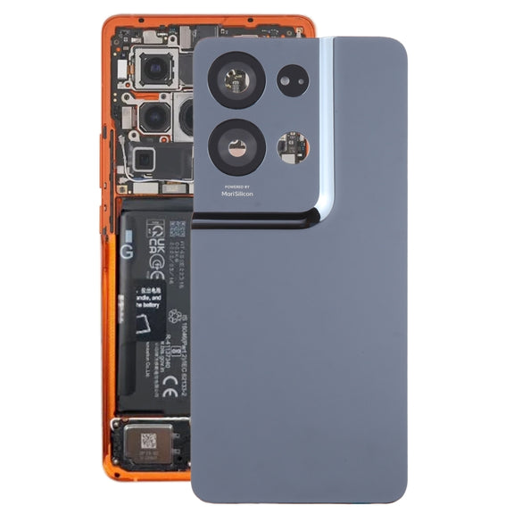 For OPPO Reno8 Pro+ Original Battery Back Cover with Camera Lens Cover(Black)