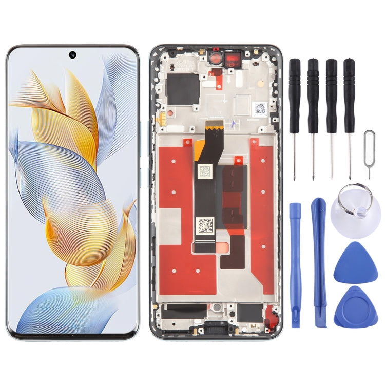 For Honor 90 Original LCD Screen Digitizer Full Assembly with Frame (Blue)
