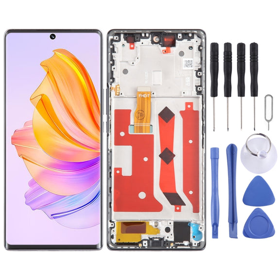 For Honor 80 SE Original LCD Screen Digitizer Full Assembly with Frame (Black)