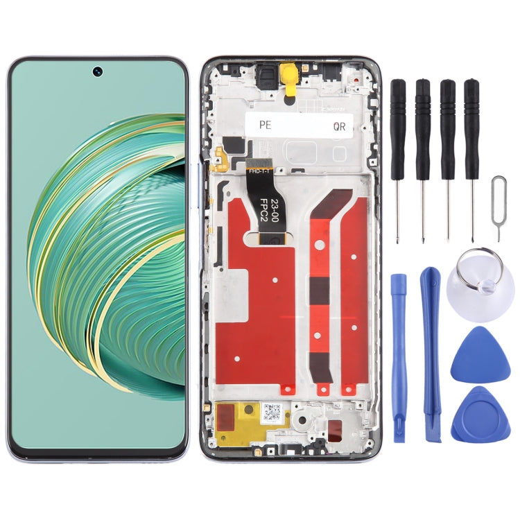 For Huawei Nova 10z Original LCD Screen Digitizer Full Assembly with Frame (Silver)