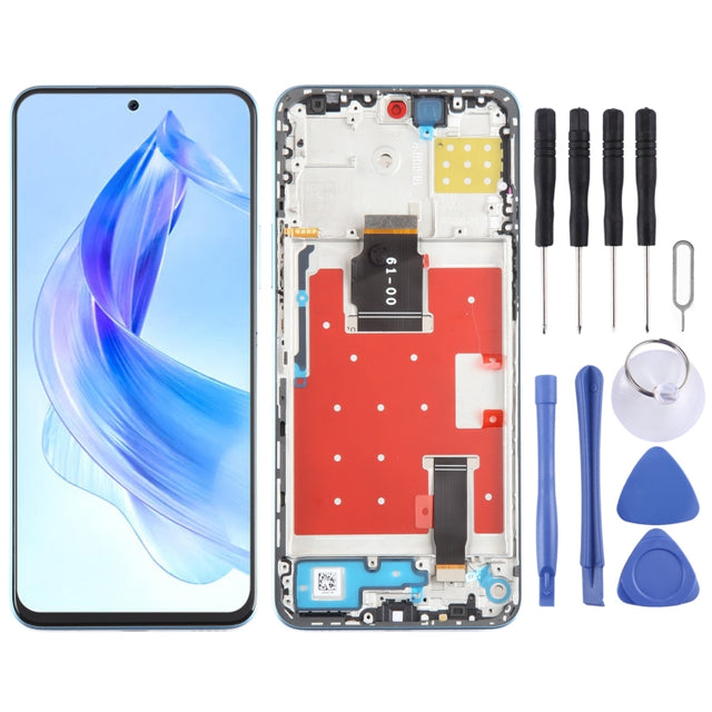 For Honor 90 Lite Original LCD Screen Digitizer Full Assembly with Frame (Blue)