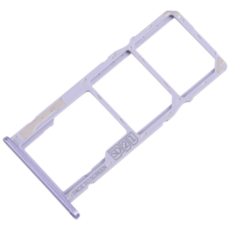 For Motorola Moto G7 Play SIM Card Tray + SIM Card Tray + Micro SD Card Tray (Purple)