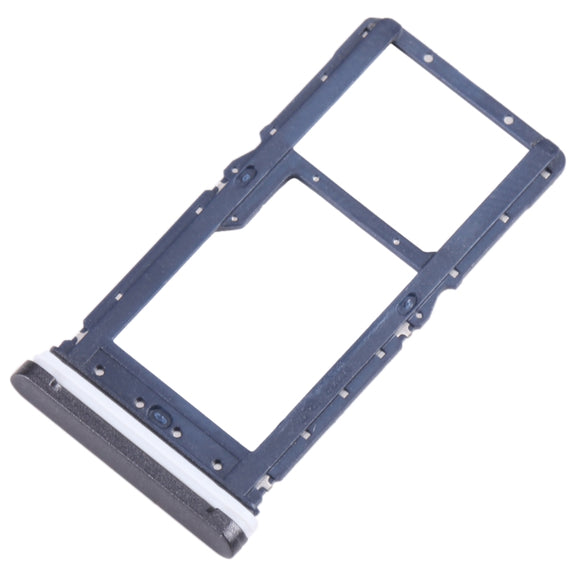 For Motorola Moto G Play 2021 SIM Card Tray + Micro SD Card Tray (Black)